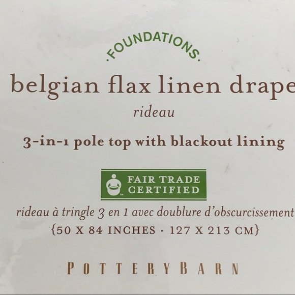 Pottery Barn1 Belgian Flax Linen Drape Panel - Picture 6 of 6